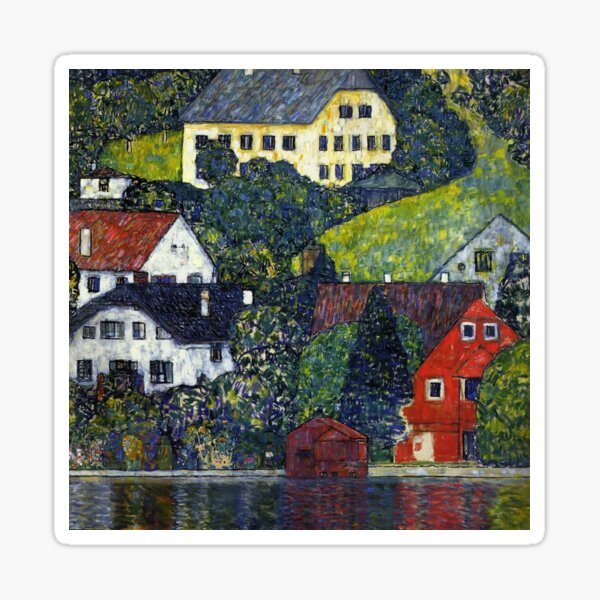 Aperçu de l'œuvre Gustav Klimt - Maisons à Unterach sur l'Attersee créée et vendue par irynaartbyim.