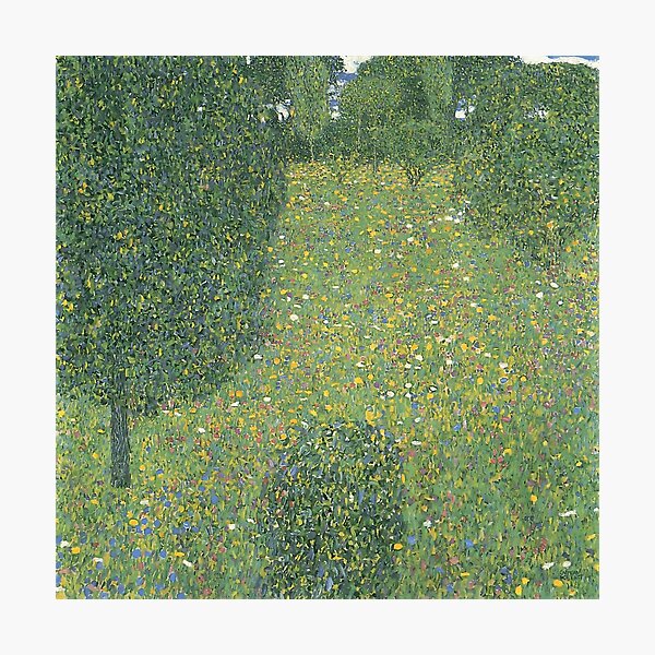 Item preview, Gustav Klimt - Paysage de jardin avec prairie fleurie designed and sold by irynaartbyim.