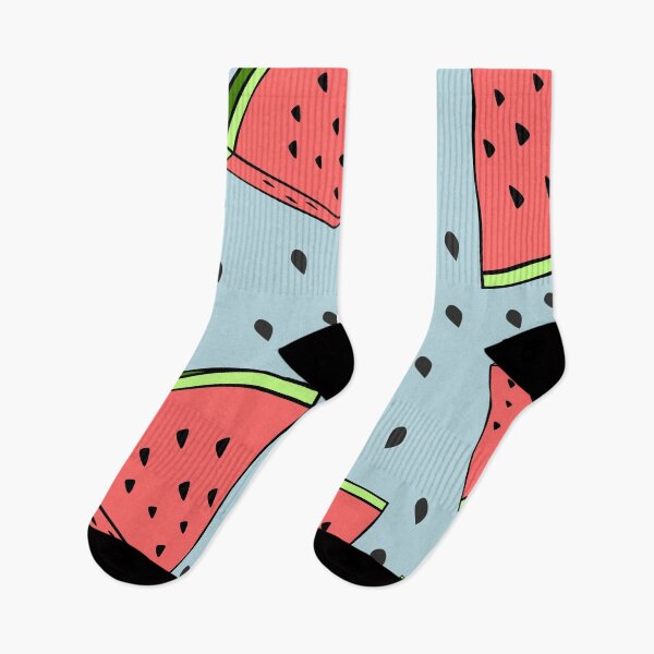 Item preview, Watermelon Slices On Blue Background Pattern Design designed and sold by PNGShop.