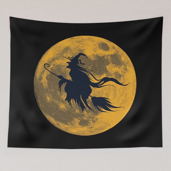 Item preview, Witch silhouette night moon, cool halloween sweater designed and sold by Kirei-Lily.