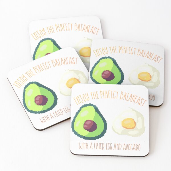 Item preview, Pixel art of avocado with fried egg breakfast designed and sold by ZerpaGiovanna.
