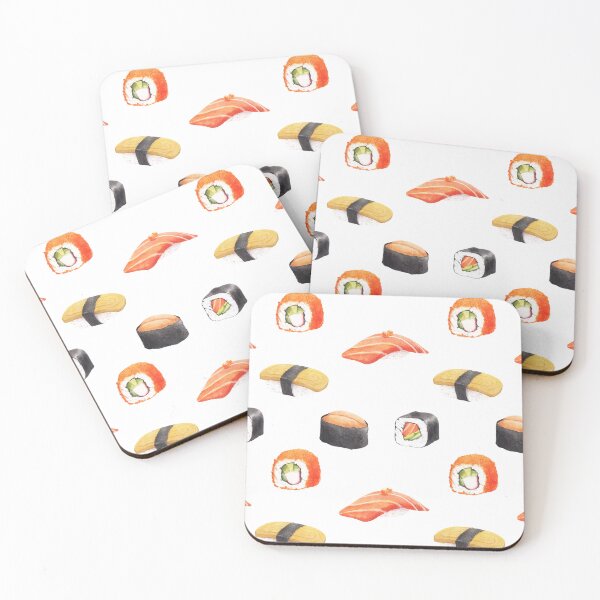 Item preview, Delicious Sushi Food Pattern Design designed and sold by PNGShop.
