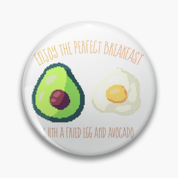 Item preview, Pixel art of avocado with fried egg breakfast designed and sold by ZerpaGiovanna.