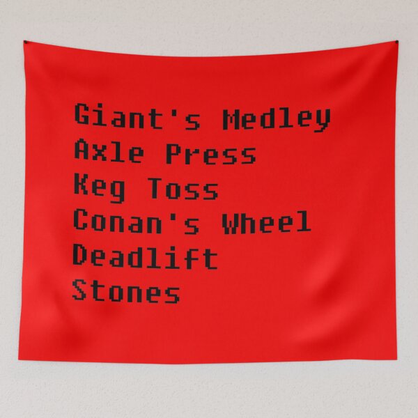 Item preview, Strongman event list designed and sold by Daft-Bug.