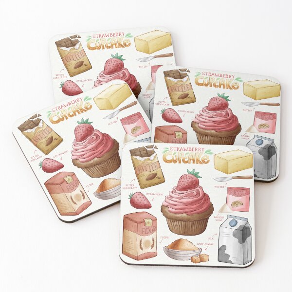 Item preview, Strawberry Cupcake Recipe designed and sold by kimberpix.
