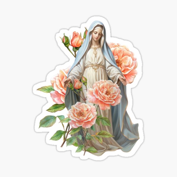 Item preview, Our Lady, Mary with roses designed and sold by SouthPrints.