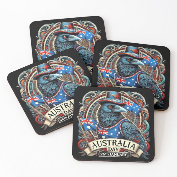 Item preview, Australian Crow with Flags - Celebrate Australia Day in Style designed and sold by love3617.