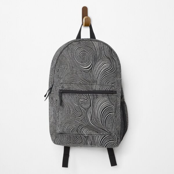 Item preview, Flowing Lines - Black and White Pattern designed and sold by Fab-Haven.