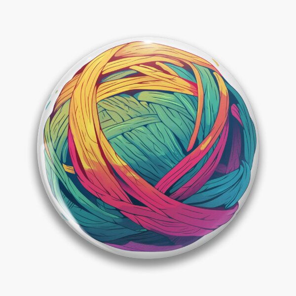 Item preview, Colorful yarn ball designed and sold by MendaciousMina.