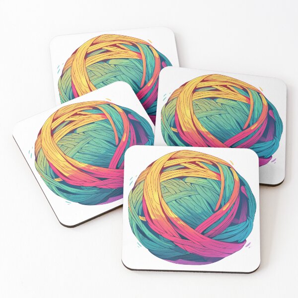 Item preview, Colorful yarn ball designed and sold by MendaciousMina.