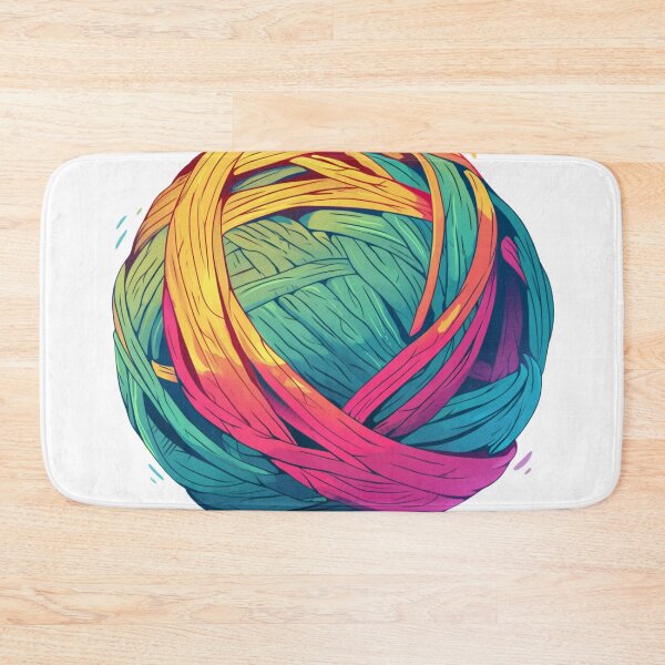 Item preview, Colorful yarn ball designed and sold by MendaciousMina.