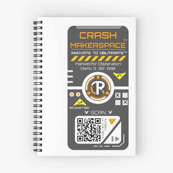 Item preview, Sci Fi Test Decal - Crash Makerspace (Dark) designed and sold by CrashMakerspace.