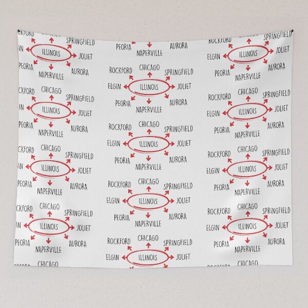 Item preview, Cities of Illinois designed and sold by the-craft-shop.