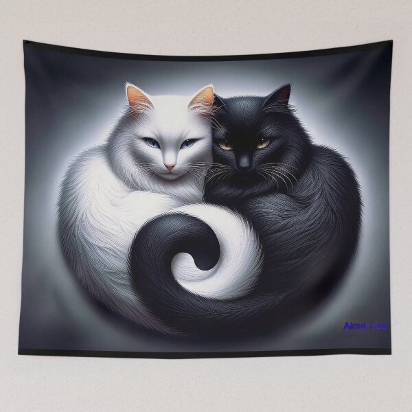Item preview, Yin and Yang Kitty designed and sold by Alma Lee.