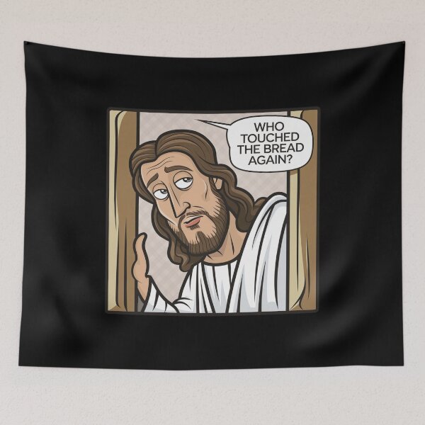 Item preview, Who touched the bread again? peeking jesus designed and sold by Mateusz Majcherek.