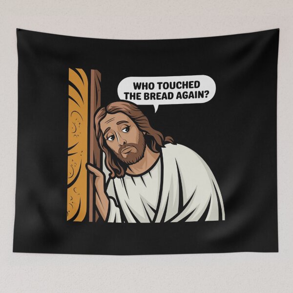 Item preview, Who touched the bread again? peeking jesus designed and sold by Mateusz Majcherek.