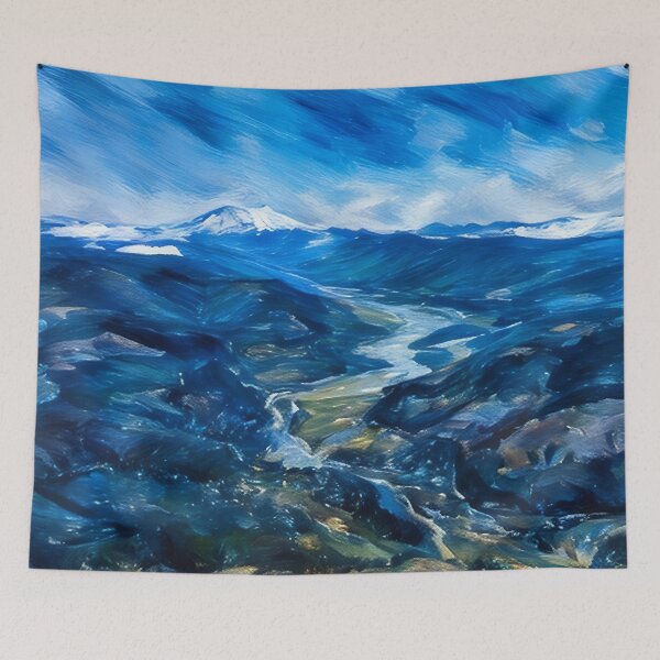Item preview, Mount Saint Helens River Valley (Pastel) designed and sold by flyscenicair.