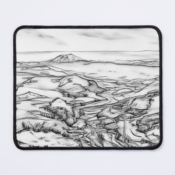 Item preview, Mount Saint Helens River Valley (Sketch) designed and sold by flyscenicair.
