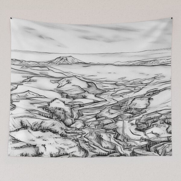 Item preview, Mount Saint Helens River Valley (Sketch) designed and sold by flyscenicair.