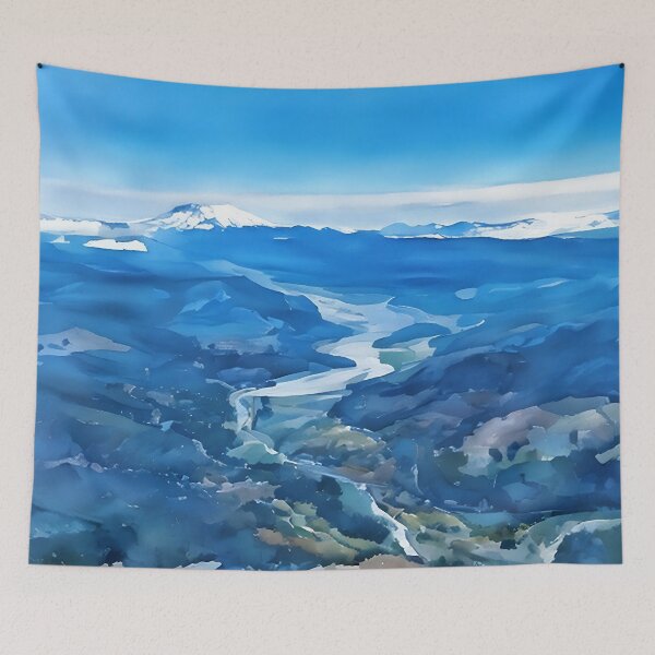 Item preview, Mount Saint Helens River Valley (Watercolor) designed and sold by flyscenicair.