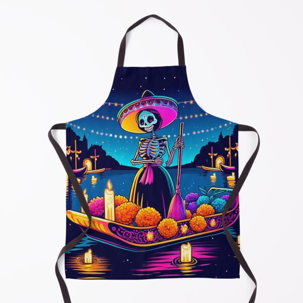 Aperçu de l'œuvre Catrina en trajinera créée et vendue par DreamKanvas.