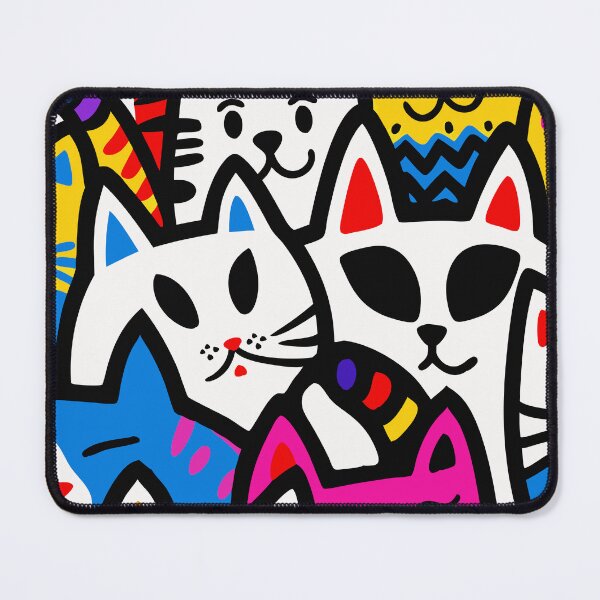 Item preview, Colorful Cat Chaos - Playful Pop Art Design designed and sold by Timegraf.