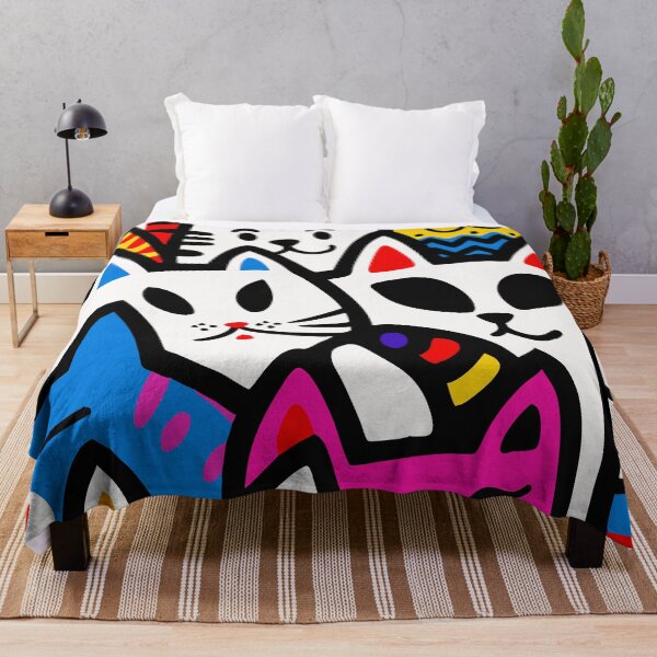 Item preview, Colorful Cat Chaos - Playful Pop Art Design designed and sold by Timegraf.