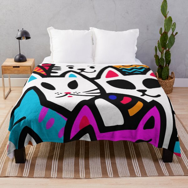 Item preview, Colorful Cat Chaos - Playful Pop Art Design designed and sold by Timegraf.