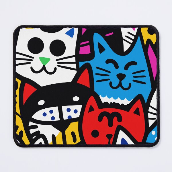Item preview, Colorful Cat Chaos - Playful Pop Art Design designed and sold by Timegraf.