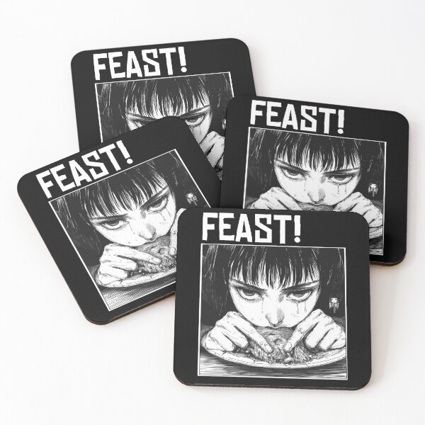 Item preview, Forbidden Feast – black and white horror manga anime girl designed and sold by ForsakenFrames.