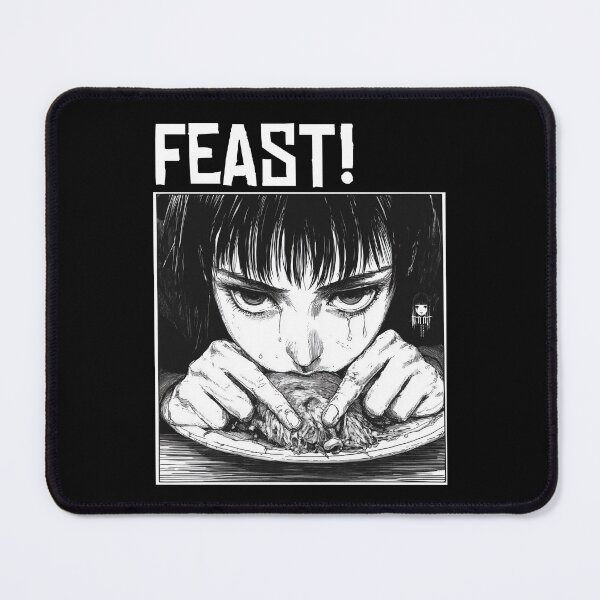 Item preview, Forbidden Feast – black and white horror manga anime girl designed and sold by ForsakenFrames.