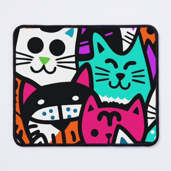 Item preview, Colorful Cat Chaos - Playful Pop Art Design designed and sold by Timegraf.