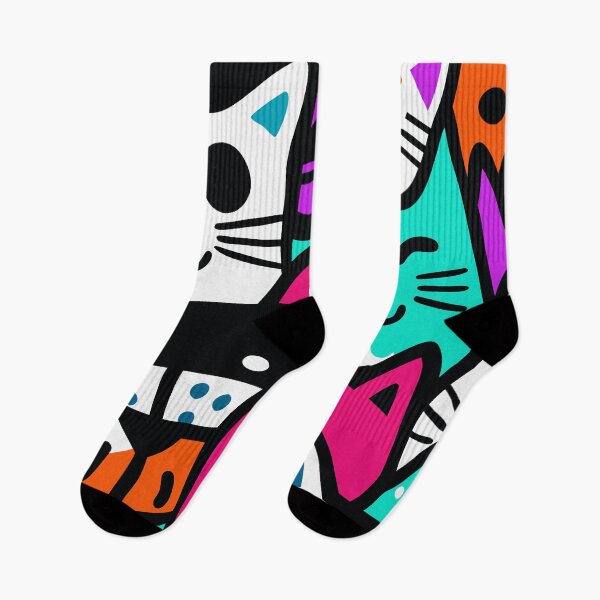Item preview, Colorful Cat Chaos - Playful Pop Art Design designed and sold by Timegraf.