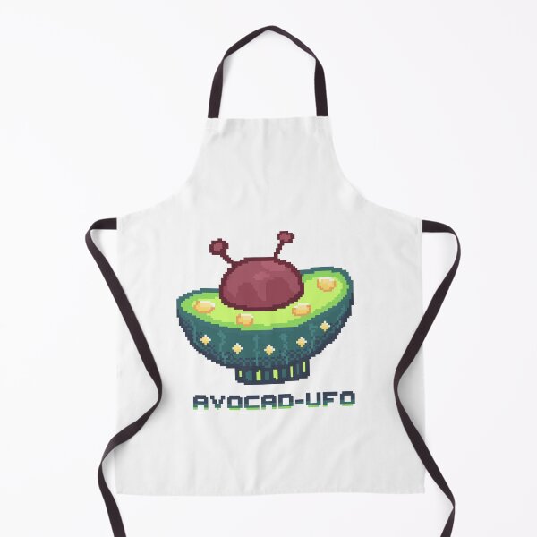 Item preview, Avocado ufo spaceship pixel art designed and sold by ZerpaGiovanna.