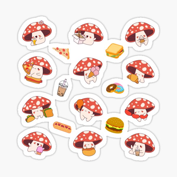 Hungry Mushrooms Sticker