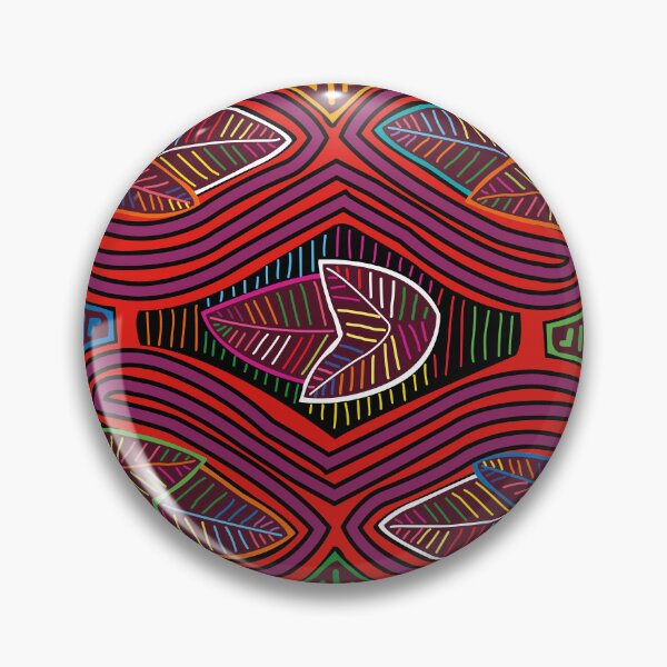 Item preview, Beautiful indigenous mola with colorful leaves designed and sold by Melquidedec.