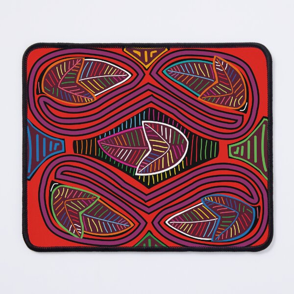 Item preview, Beautiful indigenous mola with colorful leaves designed and sold by Melquidedec.