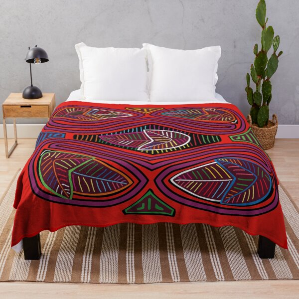 Item preview, Beautiful indigenous mola with colorful leaves designed and sold by Melquidedec.