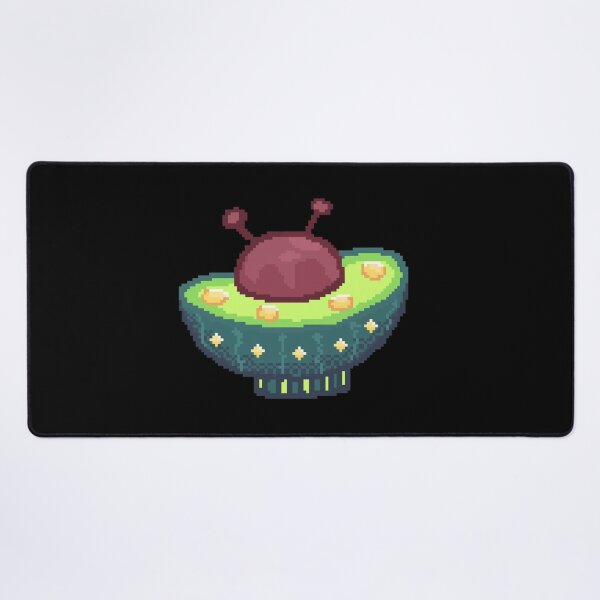 Item preview, Avocado ufo spaceship pixel art designed and sold by ZerpaGiovanna.
