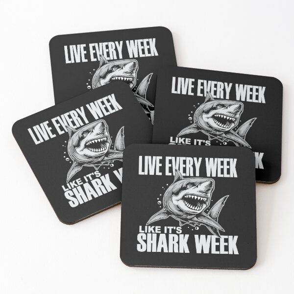 Item preview, Live Every Week Like It's Shark Week | Great White Shark | NickerStickers®  on Redbubble designed and sold by NickerStickers.