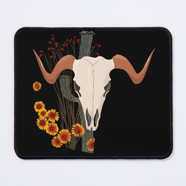 Item preview, Desert Flowers Cow Skull designed and sold by Ivorycrow.
