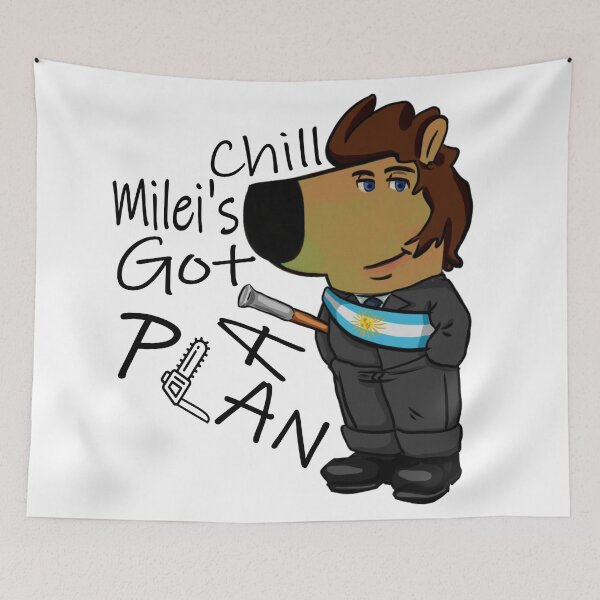 Item preview, Javier Milei Chill Guy Vibes - Presidential Sash and Baton QUOTE designed and sold by MechanicalART.