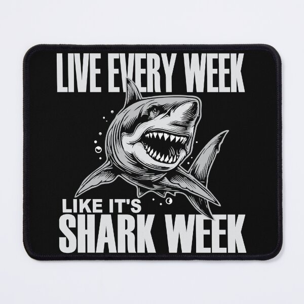 Item preview, Live Every Week Like It's Shark Week | Great White Shark | NickerStickers® on Redbubble designed and sold by NickerStickers.
