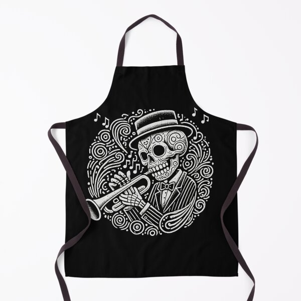 Item preview, skeleton playing trumpet designed and sold by WildPortrait.