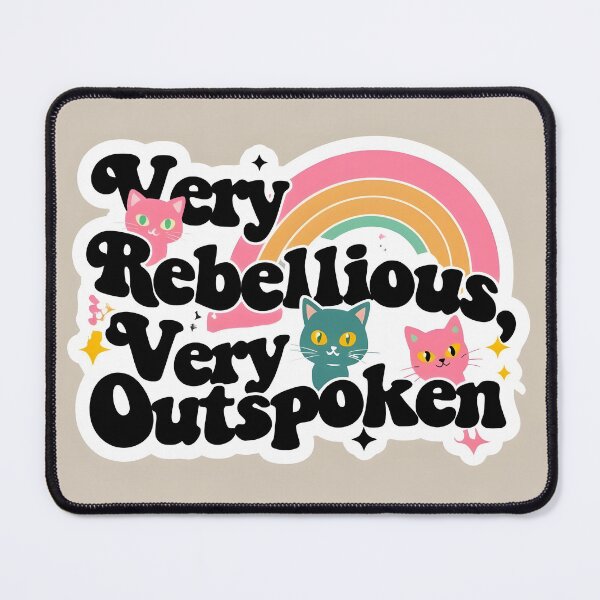Item preview, Rebellious and Outspoken Rainbow and Cats Sticker designed and sold by MissCatDesigns.