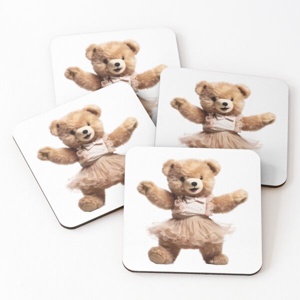 Item preview, Cute Dancing Teddy Bear in Dress Design designed and sold by CuteopiaGallery.