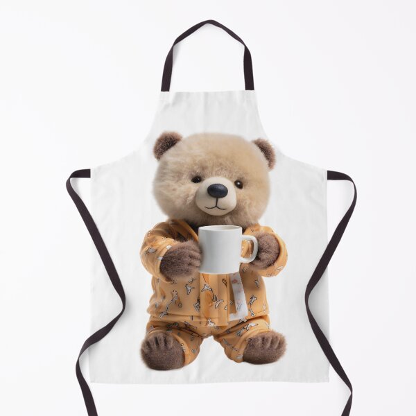 Item preview, Adorable Teddy Bear Drinking Coffee Early in the Morning designed and sold by CuteopiaGallery.