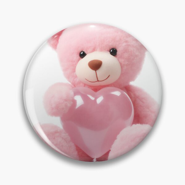 Item preview, Cute Pink Teddy Bear with Heart designed and sold by CuteopiaGallery.