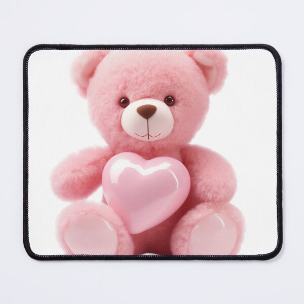 Item preview, Cute Pink Teddy Bear with Heart designed and sold by CuteopiaGallery.