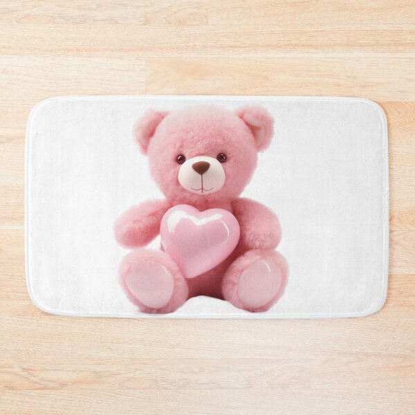 Item preview, Cute Pink Teddy Bear with Heart designed and sold by CuteopiaGallery.